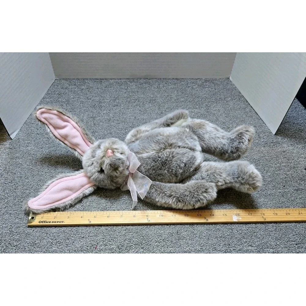 GUND GRAY BUNNY RABBIT WIRED EARS 